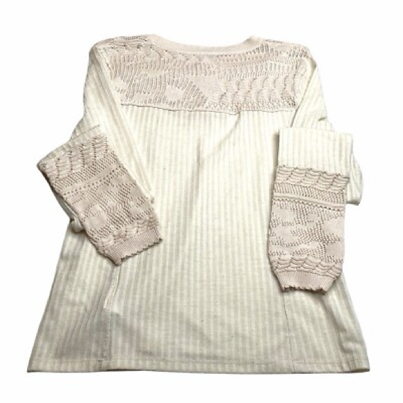 Free People| ‘Colette’ Scallop Trim Pointelle Top - Picture 4 of 7